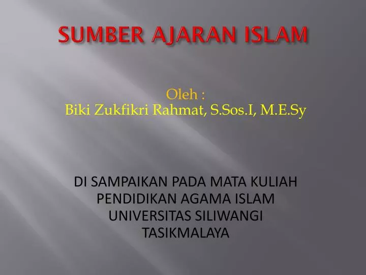 sumber ajaran islam
