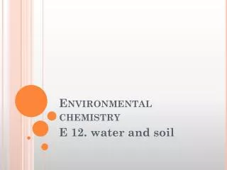 Environmental chemistry