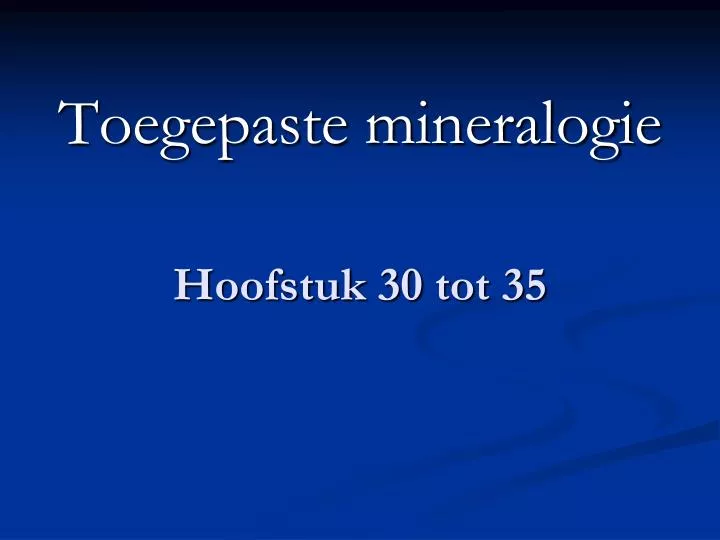 hoofstuk 30 tot 35