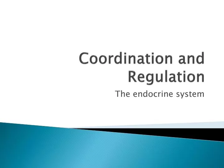 coordination and regulation