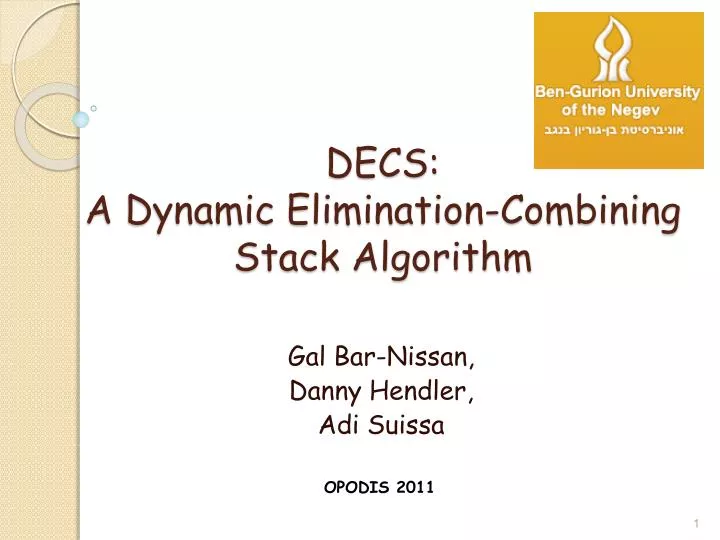 decs a dynamic elimination combining stack algorithm