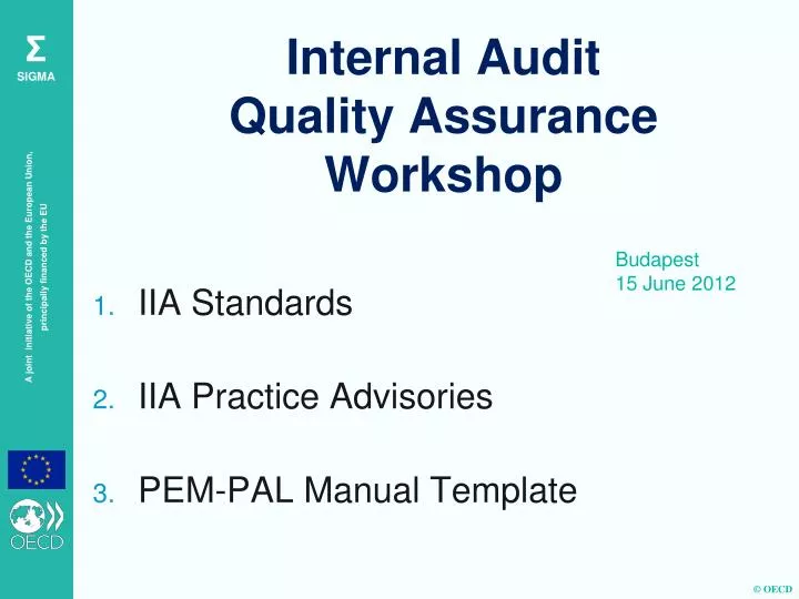 internal audit quality assurance workshop
