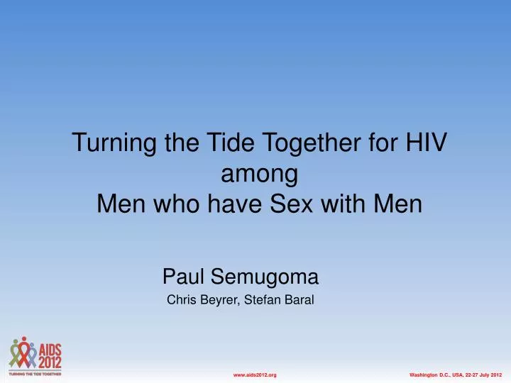 turning the tide together for hiv among men who have sex with men