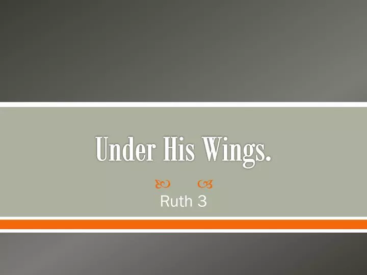 under his wings