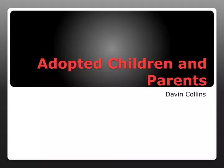 adopted children and parents