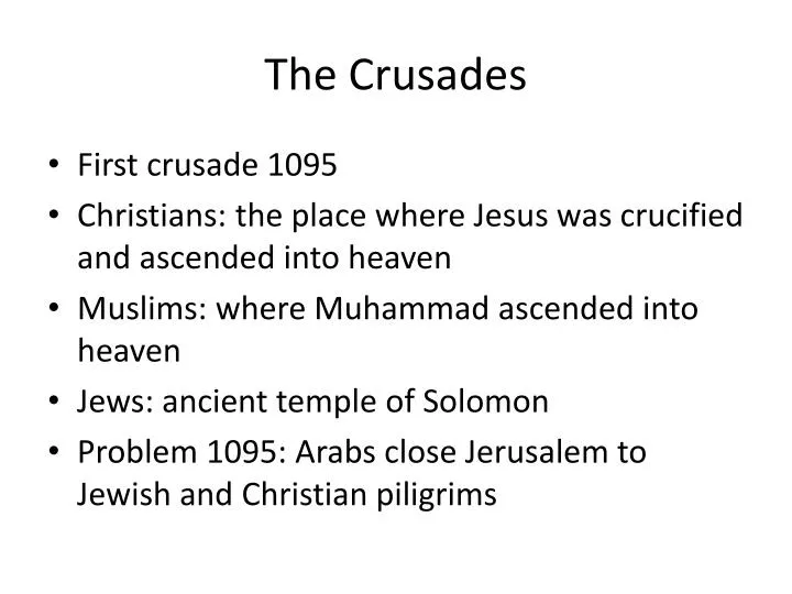 the crusades