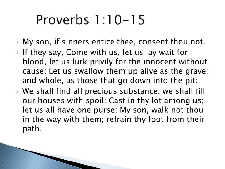proverbs 1 10 15