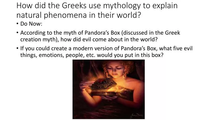 how did the greeks use mythology to explain natural phenomena in their world