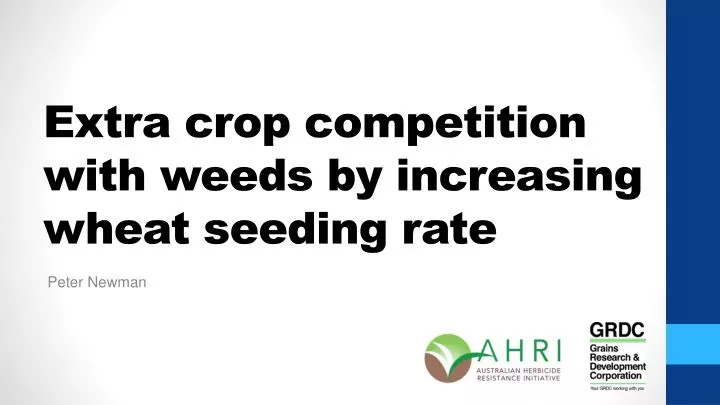extra crop competition with weeds by increasing wheat seeding rate