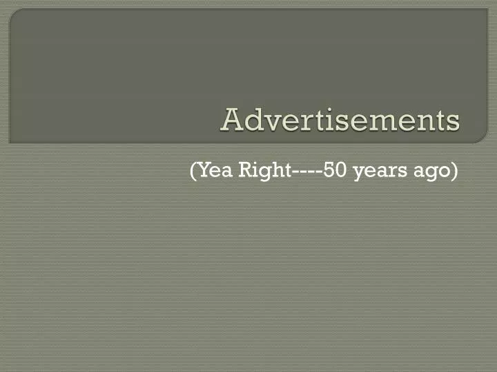 advertisements