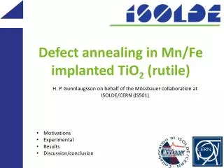 Defect annealing in Mn /Fe implanted TiO 2 (rutile)
