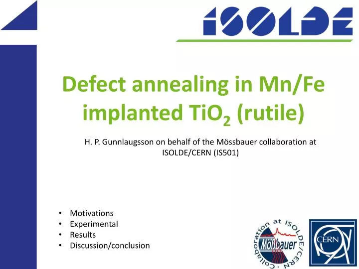 defect annealing in mn fe implanted tio 2 rutile