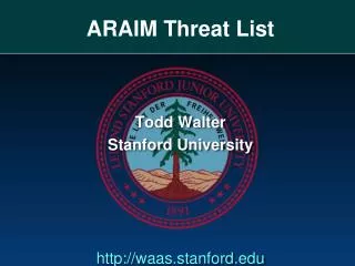 ARAIM Threat List