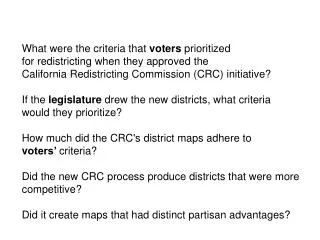 What were the criteria that voters prioritized for redistricting when they approved the