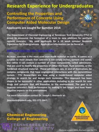 Controlling the Properties and Performance of Concrete Using Computer Aided Molecular Design