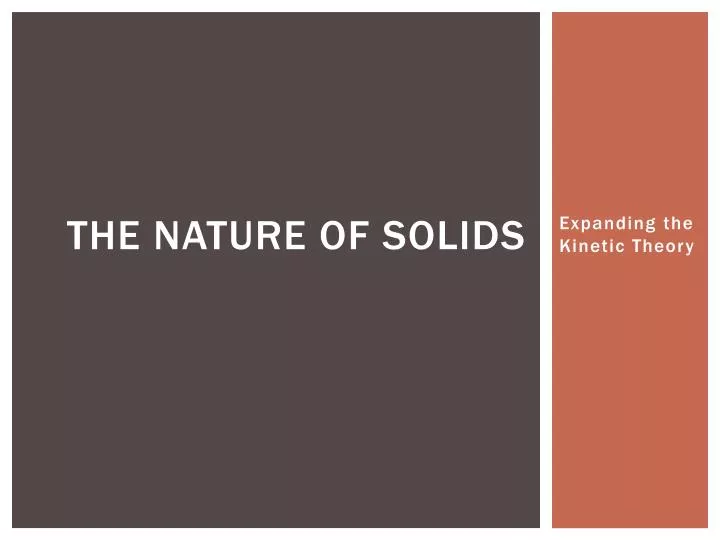 the nature of solids
