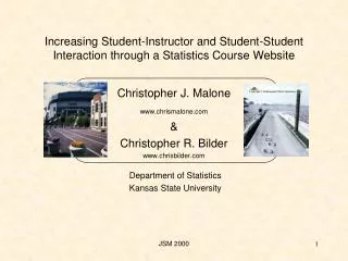 Increasing Student-Instructor and Student-Student Interaction through a Statistics Course Website