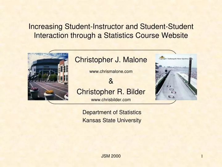increasing student instructor and student student interaction through a statistics course website