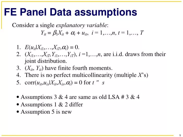 fe panel data assumptions