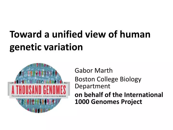 toward a unified view of human genetic variation