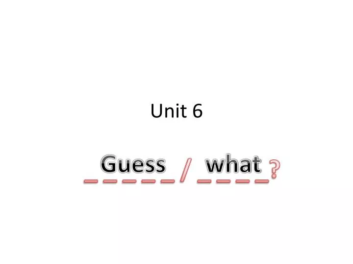 unit 6