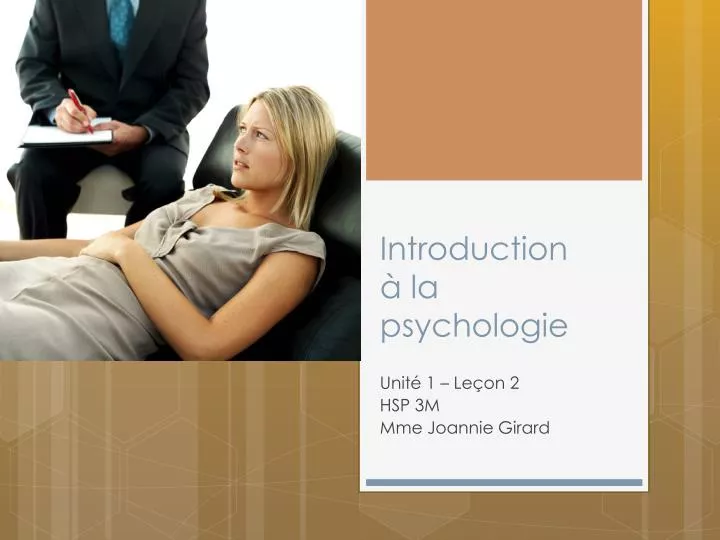 introduction la psychologie
