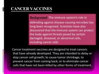 CANCER VACCINES