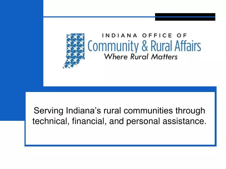 serving indiana s rural communities through technical financial and personal assistance