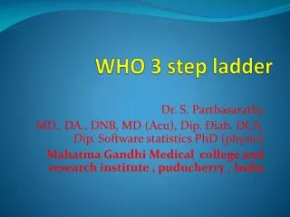 WHO 3 step ladder
