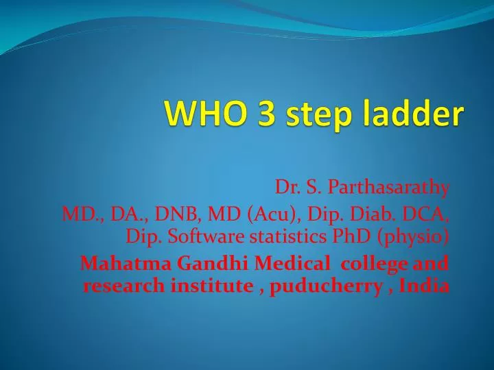 who 3 step ladder