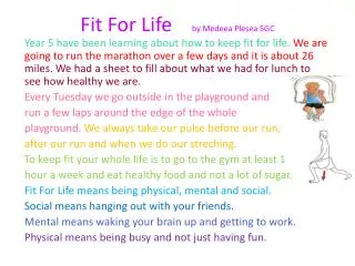 Fit For Life by Medeea Plesea 5GC