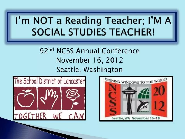 i m not a reading teacher i m a social studies teacher