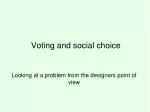 Voting and social choice