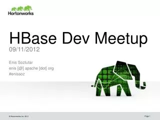 HBase Dev Meetup