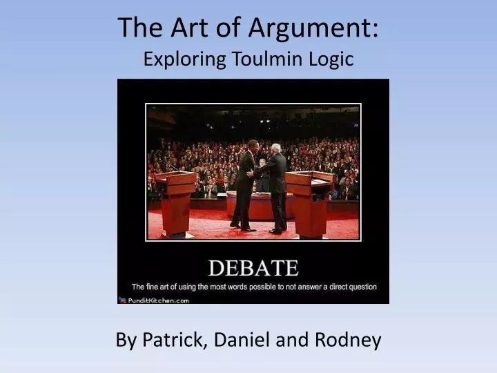 the art of argument exploring toulmin logic