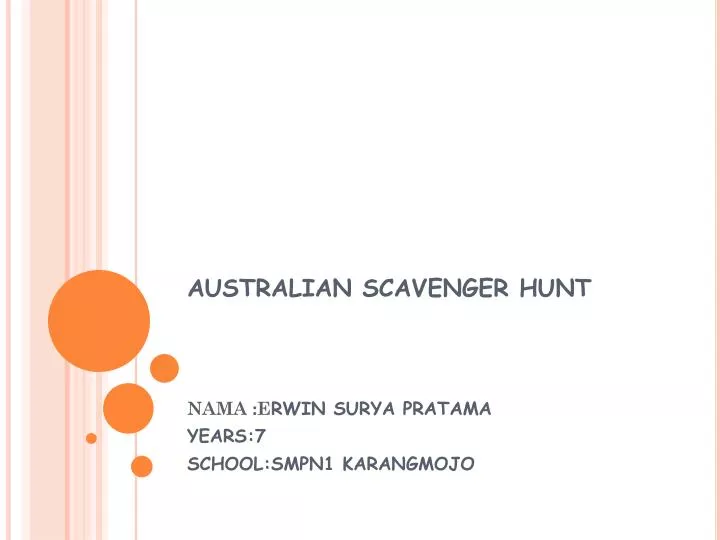 australian scavenger hunt