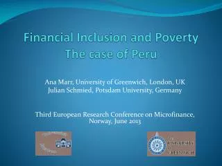 Financial Inclusion and Poverty The case of Peru