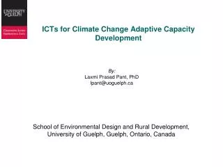 ICTs for Climate Change Adaptive Capacity Development