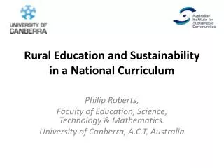 Rural Education and Sustainability in a National Curriculum