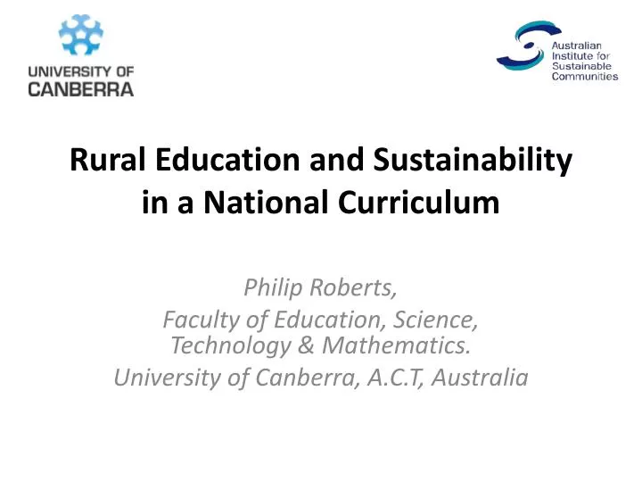 rural education and sustainability in a national curriculum