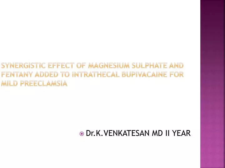 dr k venkatesan md ii year