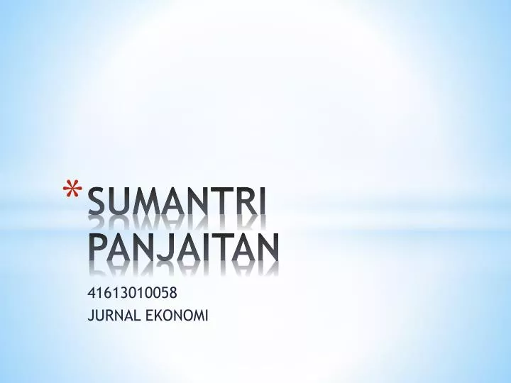 sumantri panjaitan