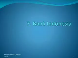7. Bank Indonesia