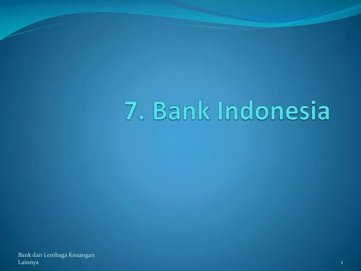 7 bank indonesia