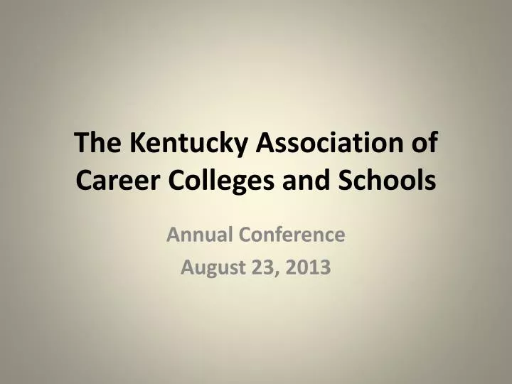 the kentucky association of career colleges and schools