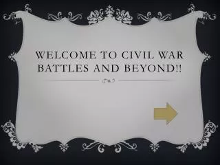 Welcome To Civil War Battles and Beyond!!