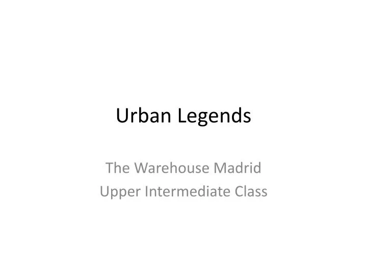 urban legends