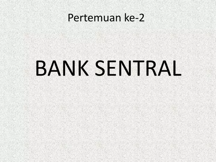 bank sentral