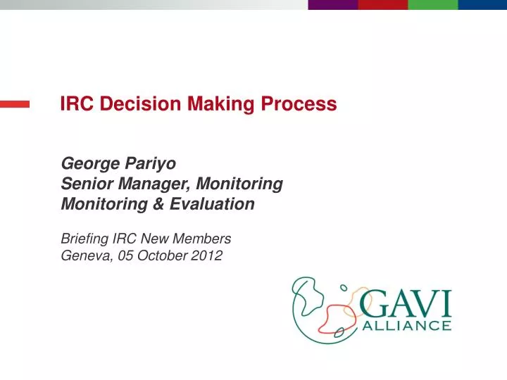 irc decision making process