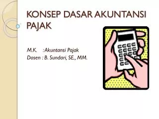 konsep dasar akuntansi pajak